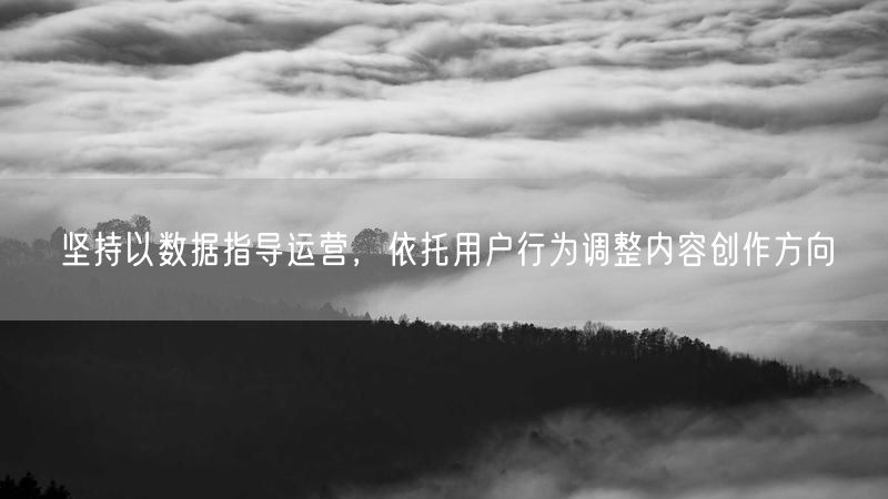 数据指导运营，用户行为分析引领内容创作精准化