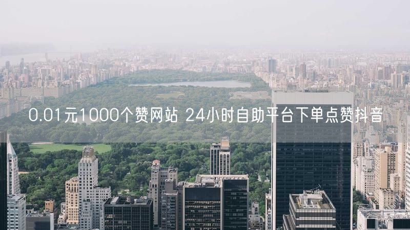 0.01元1000个赞网站 24小时自助平台下单点赞抖音
