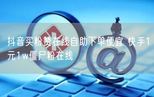 抖音买粉赞在线自助下单便宜 快手1元1w僵尸粉在线