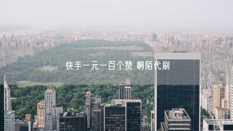 快手一元一百个赞 啊陌代刷