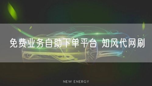 免费业务自助下单平台 知风代网刷