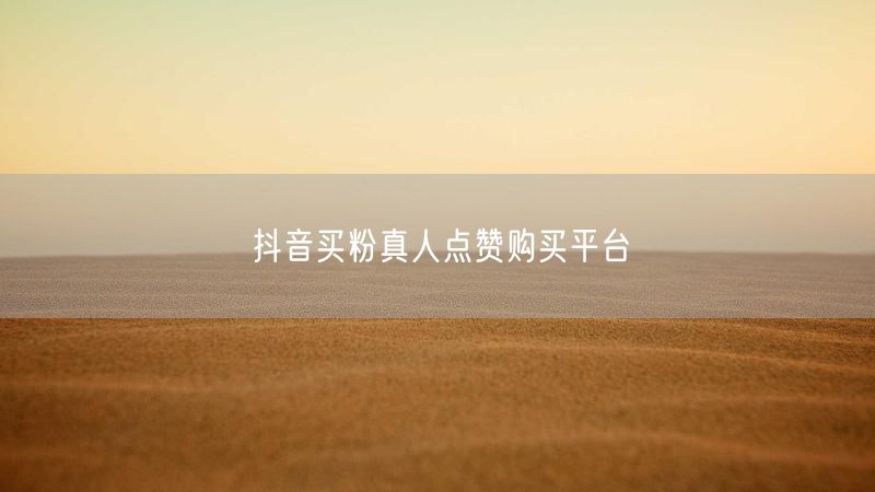 抖音买粉真人点赞购买平台