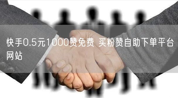 快手0.5元1000赞免费 买粉赞自助下单平台网站