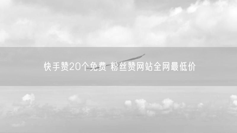 快手赞20个免费 粉丝赞网站全网最低价