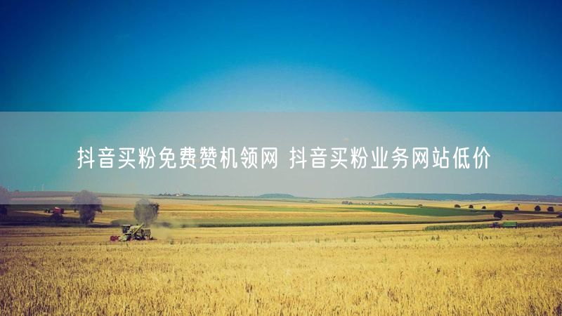 抖音买粉免费赞机领网 抖音买粉业务网站低价