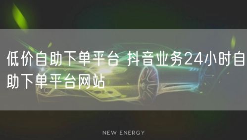 低价自助下单平台 抖音业务24小时自助下单平台网站