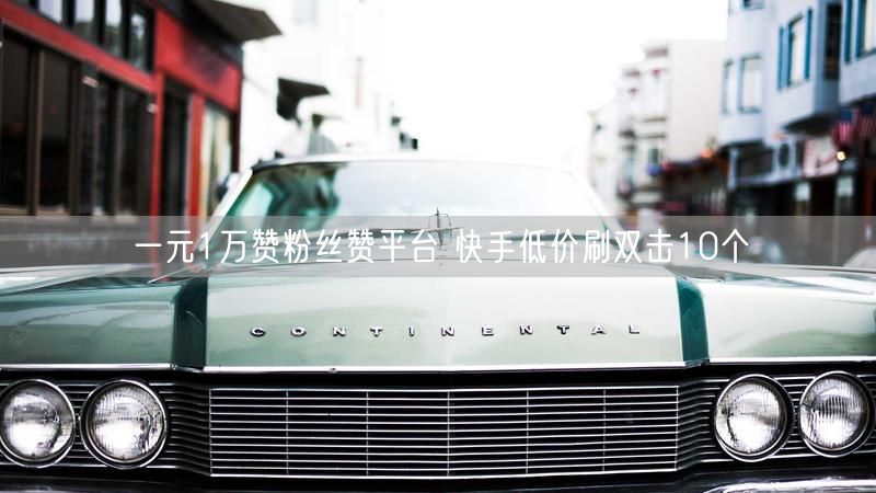 一元1万赞粉丝赞平台 快手低价刷双击10个