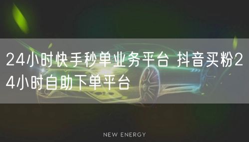 24小时快手秒单业务平台 抖音买粉24小时自助下单平台