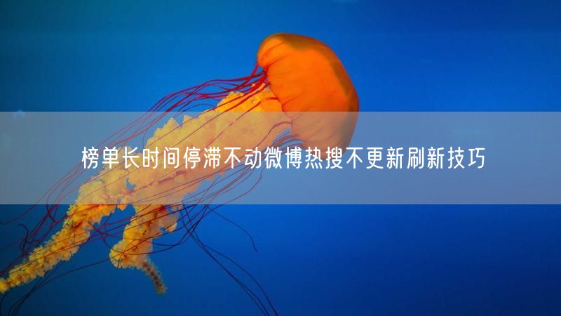 榜单长时间停滞不动微博热搜不更新刷新技巧