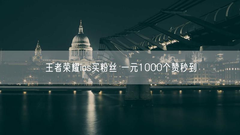 王者荣耀ios买粉丝 一元1000个赞秒到