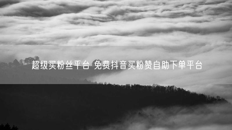 超级买粉丝平台 免费抖音买粉赞自助下单平台