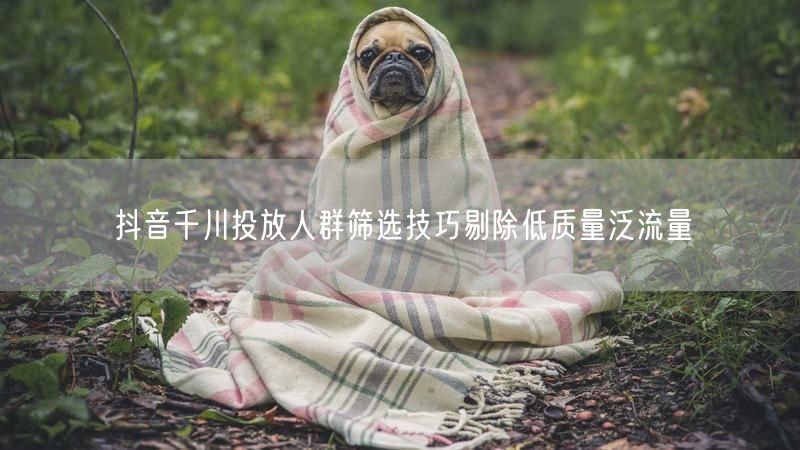 抖音千川投放人群筛选技巧剔除低质量泛流量