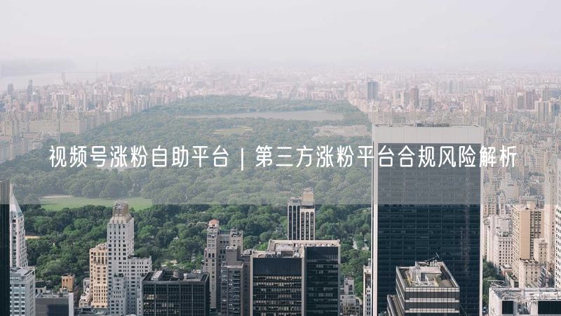 视频号涨粉自助平台|第三方涨粉平台合规风险解析